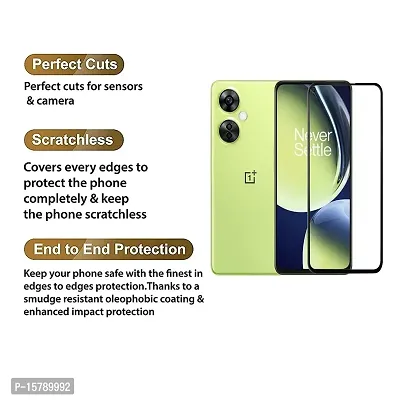 Aliean Tempered Glass For OnePlus Nord CE 3 Lite 5G Screen Protector Edge to Edge Coverage with HD Clearance Premium Tempered Glass, Full Adhesives Glass ONEPLUS NORD CE 3 LITE 5G (Pack of 2)-thumb3