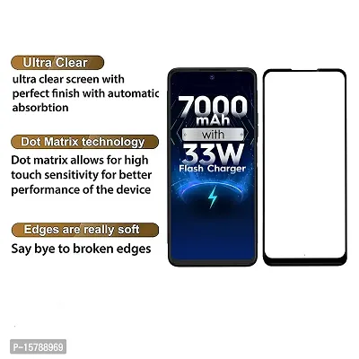 Aliean Tempered Glass for Tecno Pova 3 Screen Protector Edge to Edge Coverage with HD Clearance Premium Tempered Glass, Full Adhesives Glass TECNO POVA 3 (Pack of 2)-thumb2