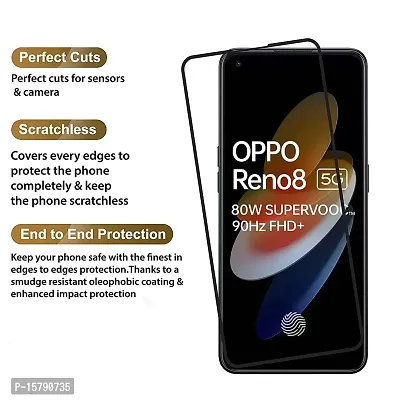 Aliean Tempered Glass for OPPO RENO 8 5G Screen Protector Edge to Edge Coverage with HD Clearance Premium Tempered Glass, Full Adhesives Glass OPPO RENO 8 5G (Pack of 2)-thumb3