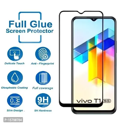 ALIEAN Tempered Glass for Vivo T1 Pro 5G Screen Protectors Edge to Edge Coverage with HD Clearance Premium Tempered Glass, Full Adhesives Glass Vivo T1 Pro (Pack of 2)-thumb5