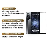 Aliean Tempered Glass for Tecno Pova 4 Screen Protector Edge to Edge Coverage with HD Clearances Premium Tempered Glass, Full Adhesives Glass TECNO POVA 4 (Pack of 2)-thumb1