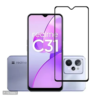 ALIEAN Tempered Glass for Realme C31 Screen Protector Edge to Edge Coverage with HD Clearance Premium Tempered Glass, Full Adhesive Glass Realme C31 (Pack of 2)-thumb4