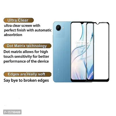Aliean Tempered Glass for Realme C30S Screen Protector Edge to Edge Coverages with HD Clearances Premium Tempered Glass, Full Adhesives Glass REALME C30S (Pack of 1)-thumb4