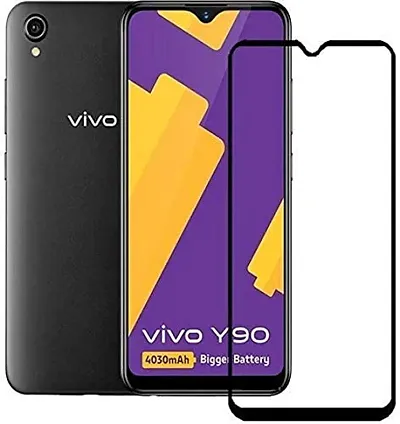 Aliean Tempered Glass For Vivo Y90 / Vivo Y93 / Vivo Y95 Screen Protector Edge to Edge Coverage with HD Clearance Premium Tempered Glass Impact Absorb, Full Adhesive Glass VIVO Y90 / VIVO Y93 / VIVO Y95 (Pack 1)