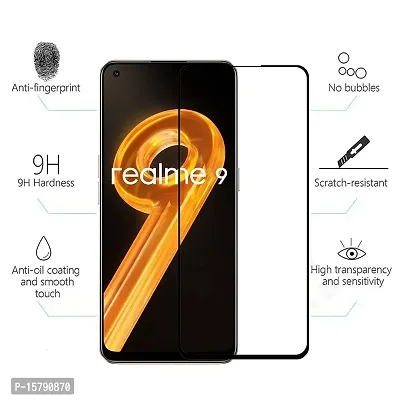 ALIEAN Tempered Glass for Realme 9 4G Screen Protector Edge to Edge Coverage with HD Clearance Premium Tempered Glass, Full Adhesive Glass Realme 9 4G (Pack of 1)-thumb4