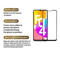 Aliean Tempered Glass for Samsung F04 Screen Protector Edge to Edge Coverages with HD Clearance Premium Tempered Glass, Full Adhesives Glass SAMSUNG F04 (Pack of 1)-thumb1