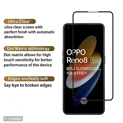 Aliean Tempered Glass for OPPO RENO 8 5G Screen Protector Edge to Edge Coverage with HD Clearance Premium Tempered Glass, Full Adhesive Glass OPPO RENO 8 5G (Pack of 2)-thumb3