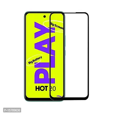 Aliean Tempered Glass for Infinix Hot 20 Play Screen Protectors Edge to Edge Coverage with HD Clearance Premium Tempered Glass, Full Adhesives Glass INFINIX HOT 20 PLAY (Pack of 1)-thumb0