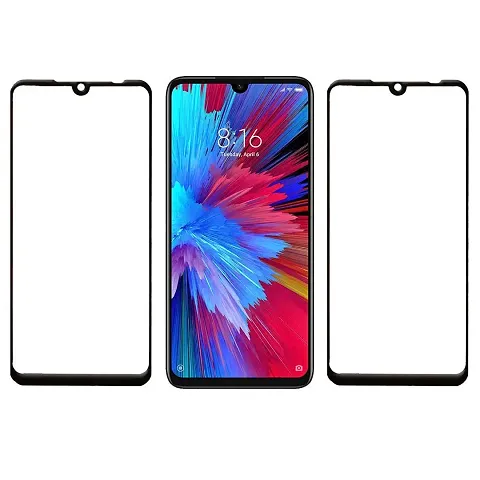 Aliean Tempered Glass for REDMI NOTE 7 / NOTE 7 PRO/NOTE 7S Screen Protector Edge to Edge Coverage with HD Clearances Premium Tempered Glass (Pack of 2)