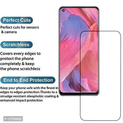 Aliean Tempered Glass For Oppo A74 5g Screen Protector Edge to Edge Coverage with HD Clearance Premium Tempered Glass Impact Absorb, Full Adhesive Glass OPPO A74 5G (Pack 1)-thumb4
