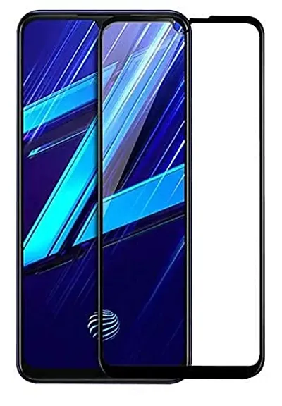 Aliean Tempered Glass For Vivo Z1x Screen Protector Edge to Edge Coverage with HD Clearance Premium Tempered Glass Impact Absorb, Full Adhesive Glass VIVO Z1X (Pack 1)