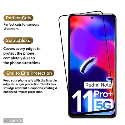 ALIEAN Tempered Glass for Redmi Note 11 Pro Plus 5G Screen Protector Edge to Edge Coverage with HD Clearance Premium Tempered Glass, Full Adhesive Glass Redmi Note 11 Pro Plus 5G (Pack of 2)-thumb2