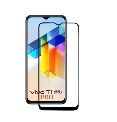 ALIEAN Tempered Glass for Vivo T1 Pro 5G Screen Protectors Edge to Edge Coverage with HD Clearance Premium Tempered Glass, Full Adhesives Glass Vivo T1 Pro (Pack of 1)