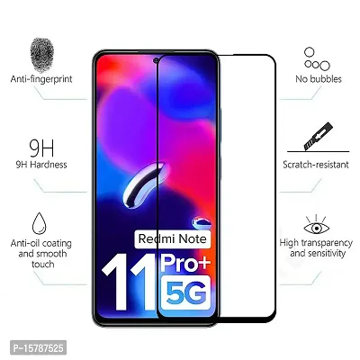 ALIEAN Tempered Glass for Redmi Note 11 Pro Plus 5G Screen Protector Edge to Edge Coverage with HD Clearance Premium Tempered Glass, Full Adhesive Glass Redmi Note 11 Pro Plus 5G (Pack of 2)-thumb3