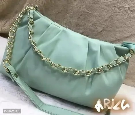 Stylish Green pu Sling Bag For Women-thumb0