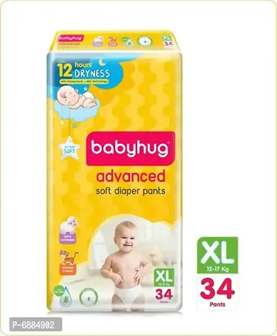 Babyhug Advanced Pant Style Diapers Extra Large - 34 Pieces