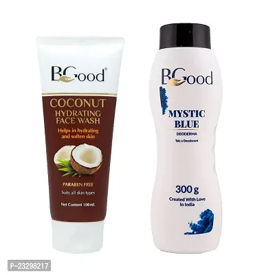 Natural Coconut Hydrating Face Wash - 100Ml - Mystic Blue Fragrance - 300Gm- Paraben Free Face Wash, Coconut Hydrating Facewash Pack Of 2