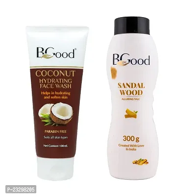 Natural Coconut Hydrating Face Wash - 100Ml - Sandal Wood Fragrance - 300Gm-Paraben Free Face Wash, Coconut Hydrating Facewash Pack Of 2