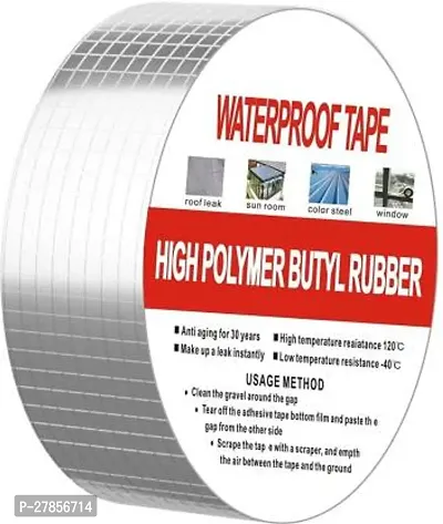 Saleslift Super Waterproof Aluminum Foil Tape for Leakage Repair Pipe Roof Water Leakage 500 cm Duct Tapenbsp;nbsp;Silver Pack of 1-thumb0