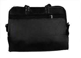 SUNVIKA HOUSE Nylon Fabric Travel Bag/Duffle Bag with Zip Closure (Black,41x18x32cm)-thumb3