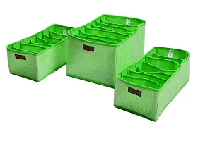 SUNVIKA HOUSE Set Of 3 Non-Woven Foldable Cloth Storage Box Drawer Divider Organizer Closet Storage for Socks Bra Tie Scarfs Collapsible Storage Drawers-thumb3