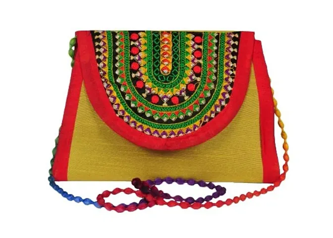 SUNVIKA HOUSE Handcrafted Traditional Embroidery Sling Bags|Rajasthani Sling Bags|Shoulder Bags|Crossbody Bag