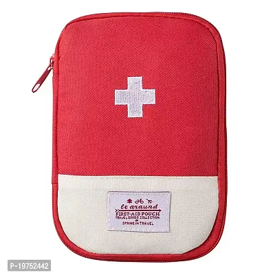 Sunvika House First Aid Empty Kit Pouch Emergency Survival Bag Medicine Bag for Home Office Travel Camping Sport Backpacking Mini Empty Medical Storage Bag Portable Pouch - Red
