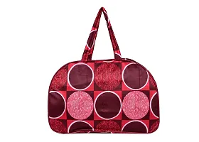 Sunvika House Canvas Printed Heavy Duty Travel/Cabin Luggage Duffle Bag for Men and Women (Red)-thumb1