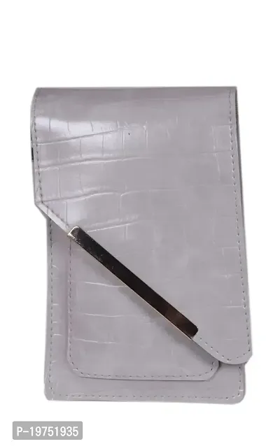 SUNVIKA HOUSE Small Crossbody Sling Bag for Women Shoulder Bags Mobile Holder Card Pocket Wallet Purse for Girls Adjustable Strap -Grey