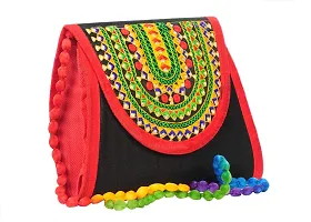 SUNVIKA HOUSE Handcrafted Traditional Embroidery Sling Bags|Rajasthani Sling Bags|Shoulder Bags|Crossbody Bag|Ethnic Shoulder Sling Bag for Women and Girls(Size: 20x24Cm)-thumb1