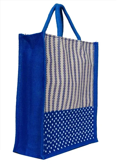 SUNVIKA HOUSE Jute Shopping Bags for Carry Milk Daily Use Grocery Bag/Fruits Vegetable with Reinforced Handles jhola Bag Multipurpose bag