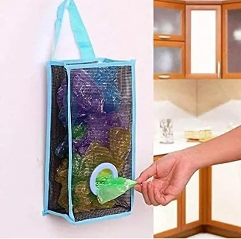 Sunvika House Wall Hanging Garbage Bags Recycle Breathable Storage Polythene Garbage Bags Kitchen Organizer Plastic Wall Mounted Rubbish Bag Container