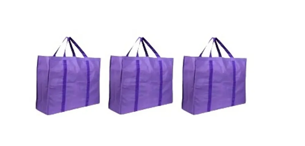 Nylon Spacious Tote Bag Pack of 3