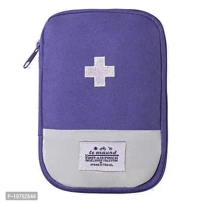 Sunvika House First Aid Empty Kit Pouch Emergency Survival Bag Medicine Bag for Home Office Travel Camping Sport Backpacking Mini Empty Medical Storage Bag Portable Pouch- Blue
