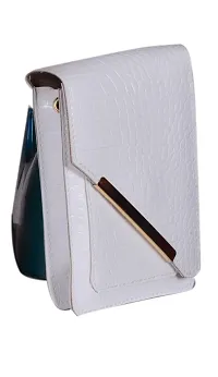 SUNVIKA HOUSE Small Crossbody Sling Bag for Women Shoulder Bags Mobile Holder Card Pocket Wallet Purse for Girls Adjustable Strap -White-thumb1