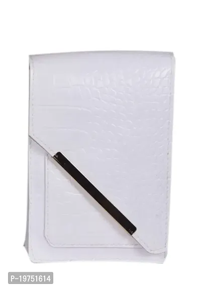SUNVIKA HOUSE Small Crossbody Sling Bag for Women Shoulder Bags Mobile Holder Card Pocket Wallet Purse for Girls Adjustable Strap -White
