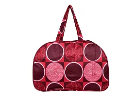Sunvika House Canvas Printed Heavy Duty Travel/Cabin Luggage Duffle Bag Waterproof Travelling Purpose Easy to Carry Lightweight Lugguage Bags for Men and Women (Red)-thumb2