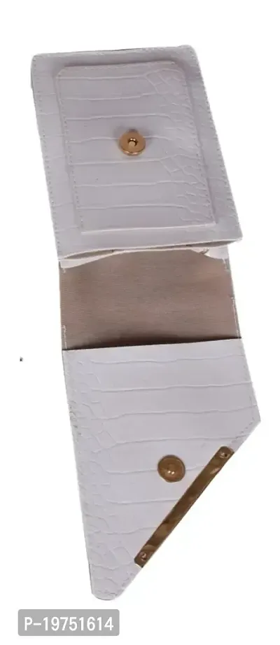 SUNVIKA HOUSE Small Crossbody Sling Bag for Women Shoulder Bags Mobile Holder Card Pocket Wallet Purse for Girls Adjustable Strap -White-thumb3