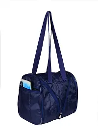 Sunvika House Folding Gym Bag/Small Travel Bag/Duffle Bag with Zip Clouser/Shoulder Bag/Lunch Bag Easy to Carry Lightweight Lugguage Waterproof Travelling Bags Color : Blue-thumb1