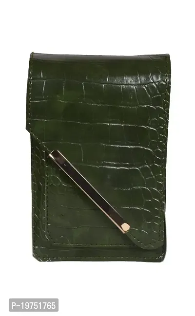 SUNVIKA HOUSE Small Crossbody Sling Bag for Women Shoulder Bags Mobile Holder Card Pocket Wallet Purse for Girls Adjustable Strap -Dark Green