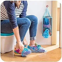 Sunvika House Wall Hanging Garbage Bags Recycle Breathable Storage Polythene Garbage Bags Kitchen Organizer Plastic Wall Mounted Rubbish Bag Container - Multicolor Pack of 3-thumb3