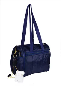 Sunvika House Folding Gym Bag/Small Travel Bag/Duffle Bag with Zip Clouser/Shoulder Bag/Lunch Bag Easy to Carry Lightweight Lugguage Waterproof Travelling Bags Color : Blue-thumb2