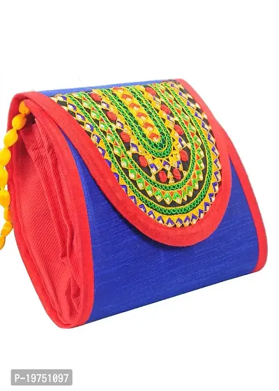 SUNVIKA HOUSE Handcrafted Traditional Embroidery Sling Bags|Rajasthani Sling Bags|Shoulder Bags|Crossbody Bag|Ethnic Shoulder Sling Bag for Women and Girls(Size: 20x24Cm)-thumb4