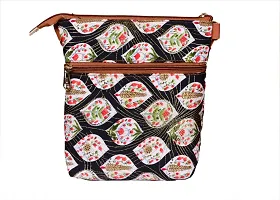 SUNVIKA HOUSE Canvas Handbag for Women and Girls Ladies Purse Shoulder bag Top Handle Tote Bag Wedding Gifts For Women- Multi-thumb3