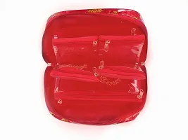 SUNVIKA HOUSE Makeup Pouch Travel Packing Bag | Brocade Jewellery Organizer Pouch Pack of 10 | Color : Red | Material : Fabric | Size : Free Size-thumb1