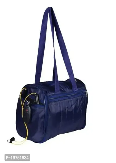 Sunvika House Folding Gym Bag/Small Travel Bag/Duffle Bag with Zip Clouser/Shoulder Bag/Lunch Bag Easy to Carry Lightweight Lugguage Waterproof Travelling Bags Color : Blue-thumb0