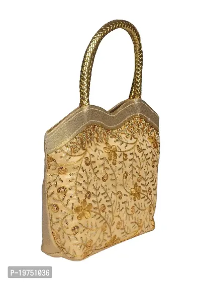 SUNVIKA HOUSE Beautiful Golden Handbag For Women