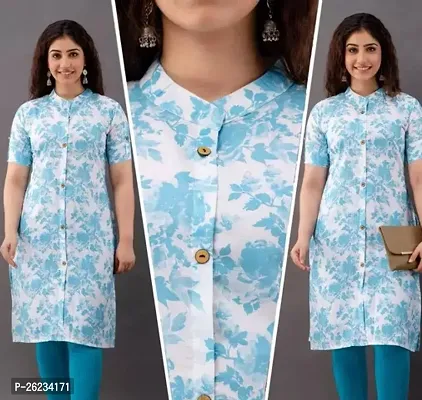 Designer Multicoloured Cotton Kurta For Women-thumb0