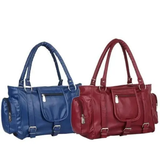 Pack Of 2 PU Handbags For Women