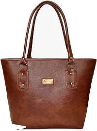 Stylish Shoulder Brown Handbags For Ladies And Girls-thumb1